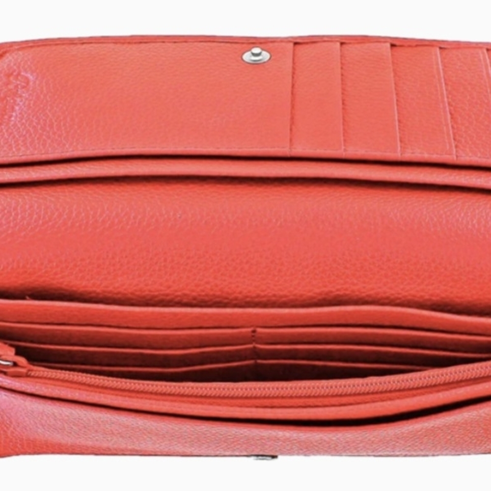 Brighton Sydney Embroidered Red Wallet Original New - Picture 4 of 6